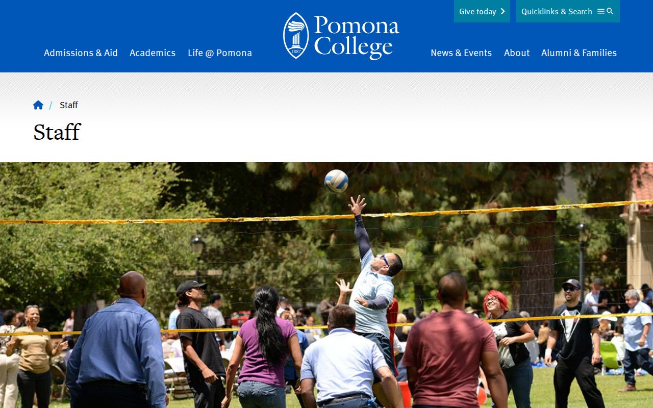 Claremont people directories Pomona College staff search