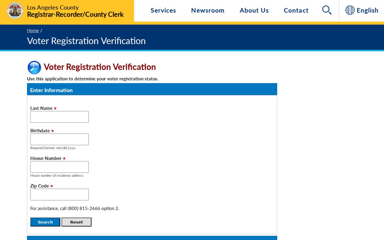 Claremont voter records lookup on LA County status form